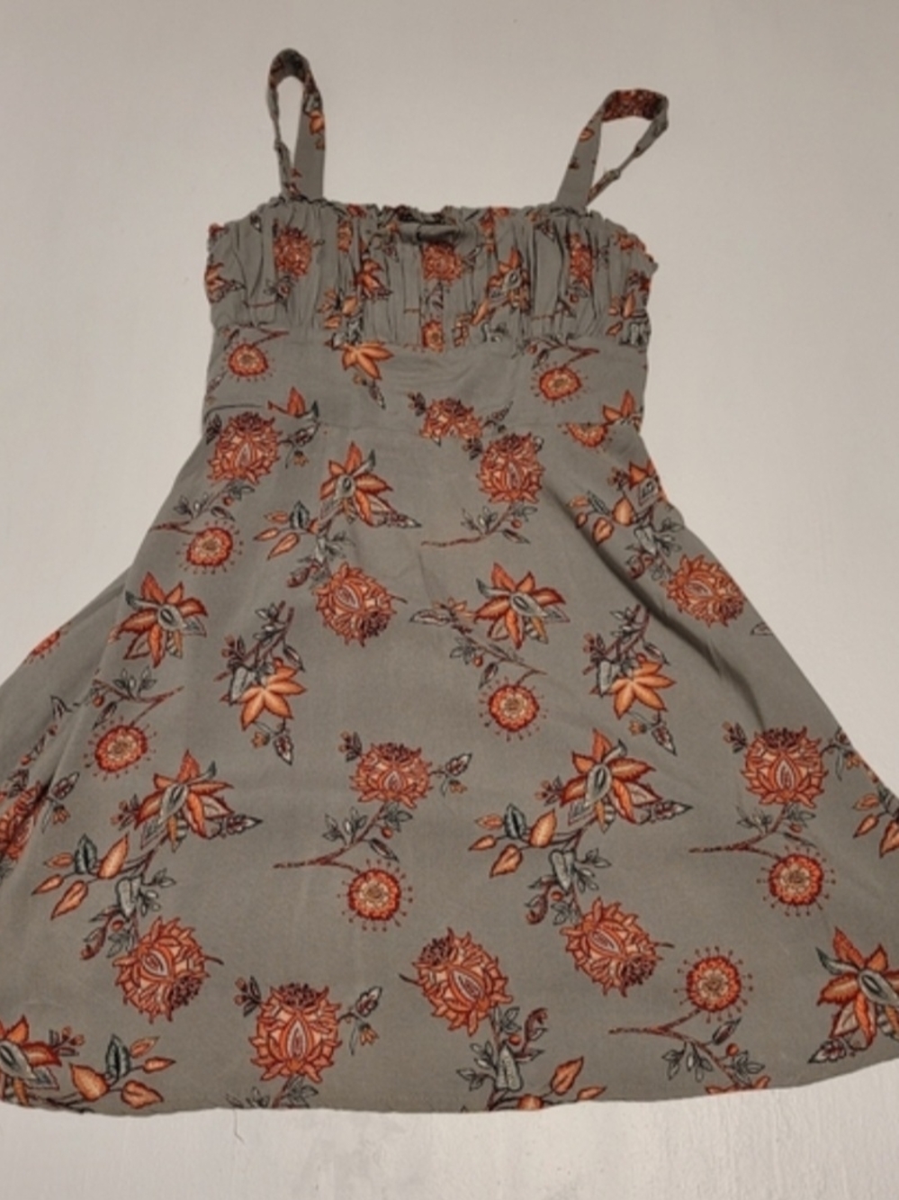 Trixxi Mini Dress with Orange Floral Print Small